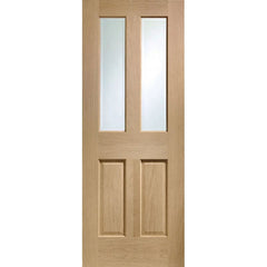 Malton Unfinished Oak 2 Light Clear Bevelled Glazed Internal Door