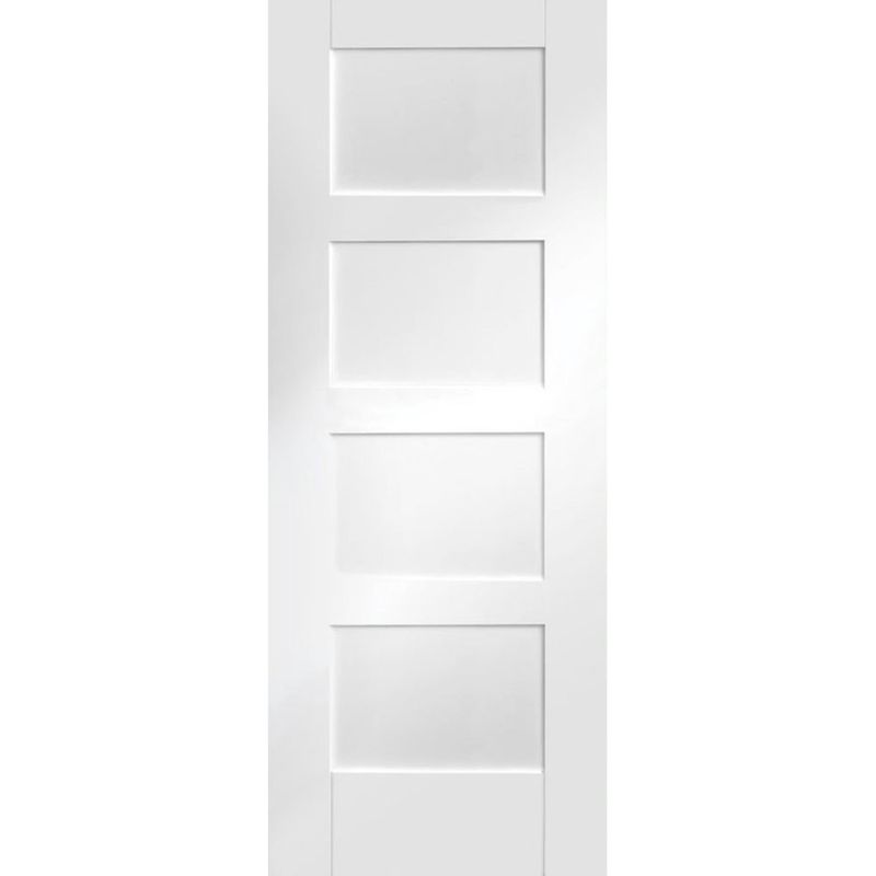 Shaker 4 Panel White Primed Internal Door