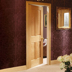 Traditional NRM Victorian 4 Panel Unfinished Oak Internal Door