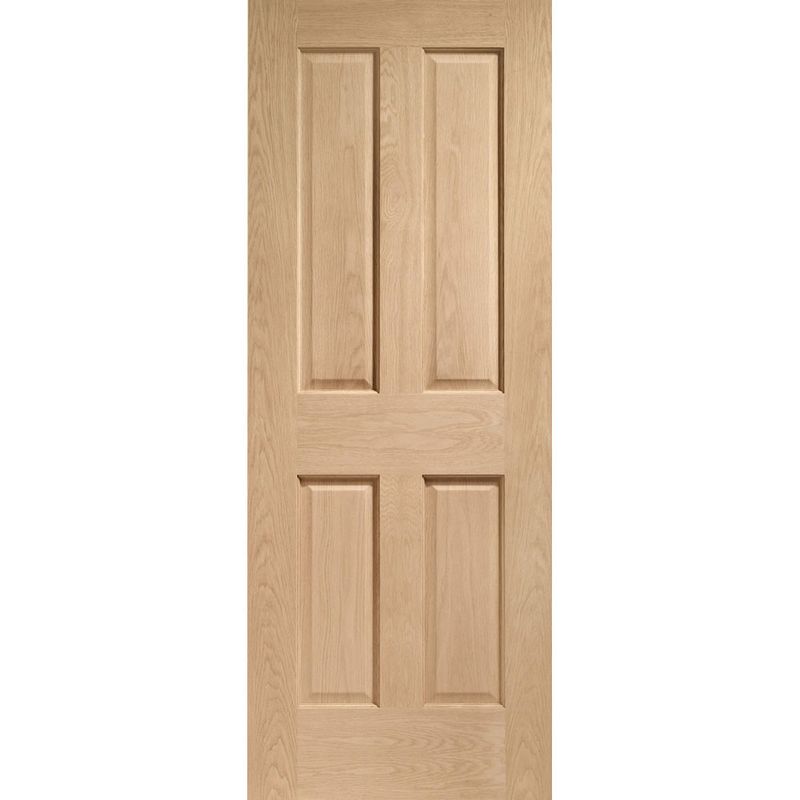 Traditional NRM Victorian 4 Panel Unfinished Oak Internal Door