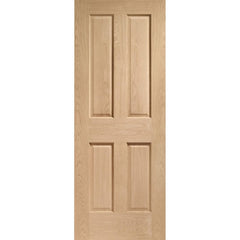 Traditional NRM Victorian 4 Panel Unfinished Oak Internal Door